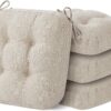 IASEAHK Memory Foam Dining Chair Cushions, Beige, 16.5"x16.5"x3.5"