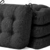 IASEAHK Memory Foam Dining Chair Cushions, Beige, 16.5"x16.5"x3.5"