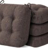 IASEAHK Memory Foam Dining Chair Cushions, Beige, 16.5"x16.5"x3.5"
