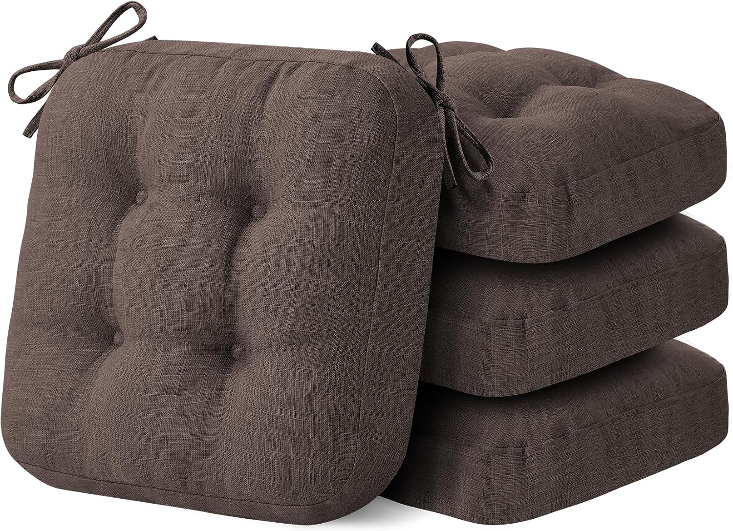 IASEAHK Memory Foam Dining Chair Cushions, Beige, 16.5"x16.5"x3.5"