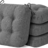IASEAHK Memory Foam Dining Chair Cushions, Beige, 16.5"x16.5"x3.5"