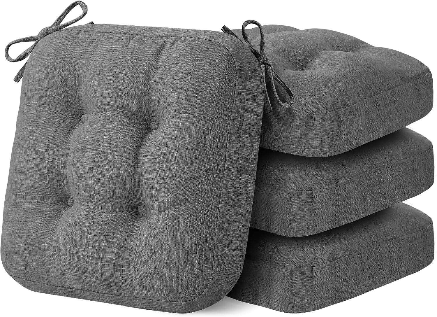 IASEAHK Memory Foam Dining Chair Cushions, Beige, 16.5"x16.5"x3.5"