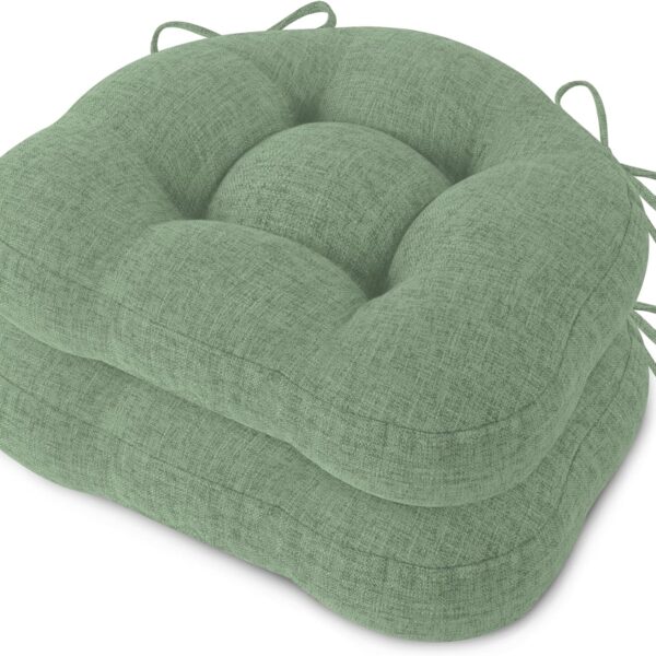 Chair Cushions for Dining Chairs 16.5"x15.5"x3" Sage Green 2 Pack