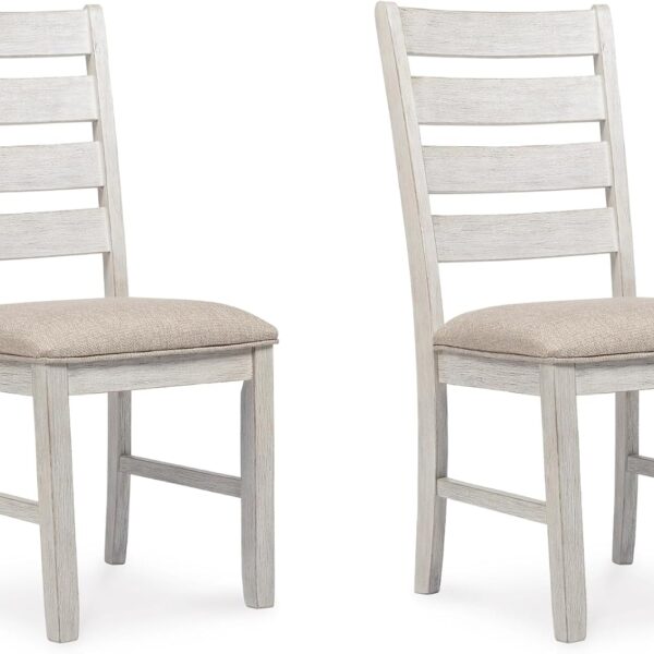 Signature Design by Ashley Skempton Farmhouse Dining Chairs Set of 2, White