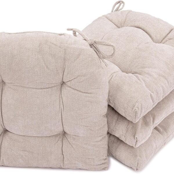GYALAPERI Chair Cushions for Dining Chairs Set of 4, Tufted Chair Pads
