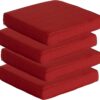 Goodgoods 20x20 Patio Chair Cushions Set of 4, 35D Foam, Chili