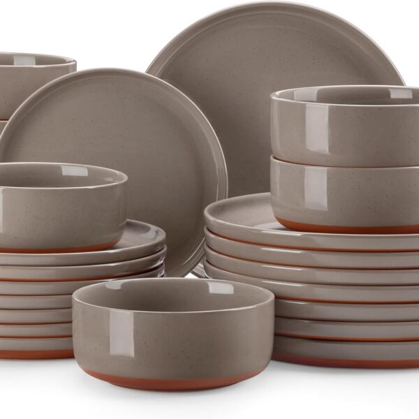 MALACASA TARA 24 Piece Stoneware Dinnerware Set for 8