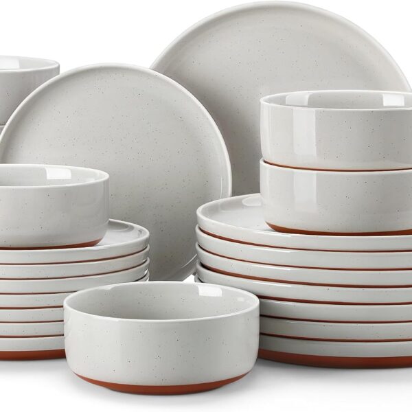 MALACASA TARA 24 Piece Stoneware Dinnerware Set for 8