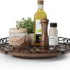 12" Lazy Susan Turntable Organizer for Table Top, Wood Lazy Susan Cabinet