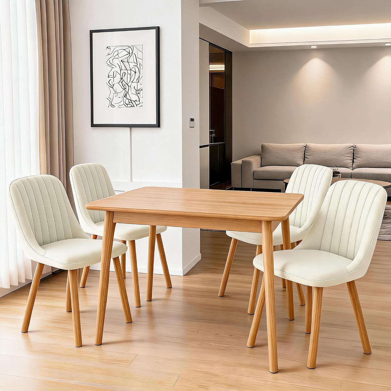 Garvee Dining Chairs Set of 4, Modern Upholstered Kitchen Chairs