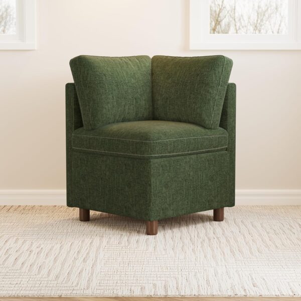 Breakfast Nook Bench with Storage, Green, 1 Seat (Corner)