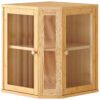 HOOBRO Bread Box, Bamboo Bread Box for Kitchen Countertop, 2-Tier Corner Bread Box, Large Capacity Bread Bin, Food Storage Box, Bread Storage Container for Kitchen, Dining Room, Natural YL12MB01