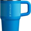 Stanley flip straw tumbler in Azure Fade finish with a convenient built-in leakproof straw lid.