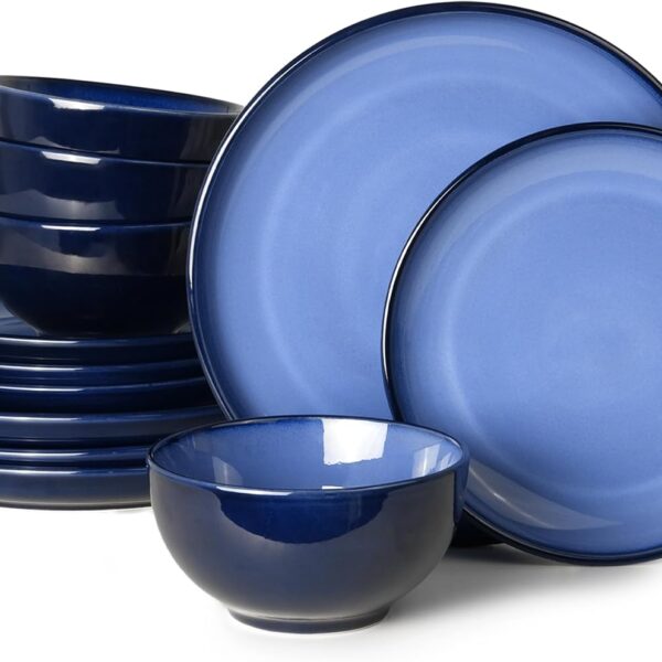 Pokini Unique Reactive Glaze Stoneware Dinnerware Sets for 4
