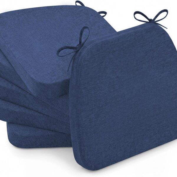 AAAAAcessories Chair Cushions for Dining Chairs, 17 x 16 x 2 in, Set of 6