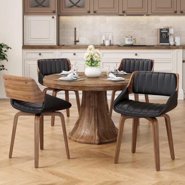 360° Swivel Dining Chairs Set of 4, Mid-Century Modern Kitchen Chair