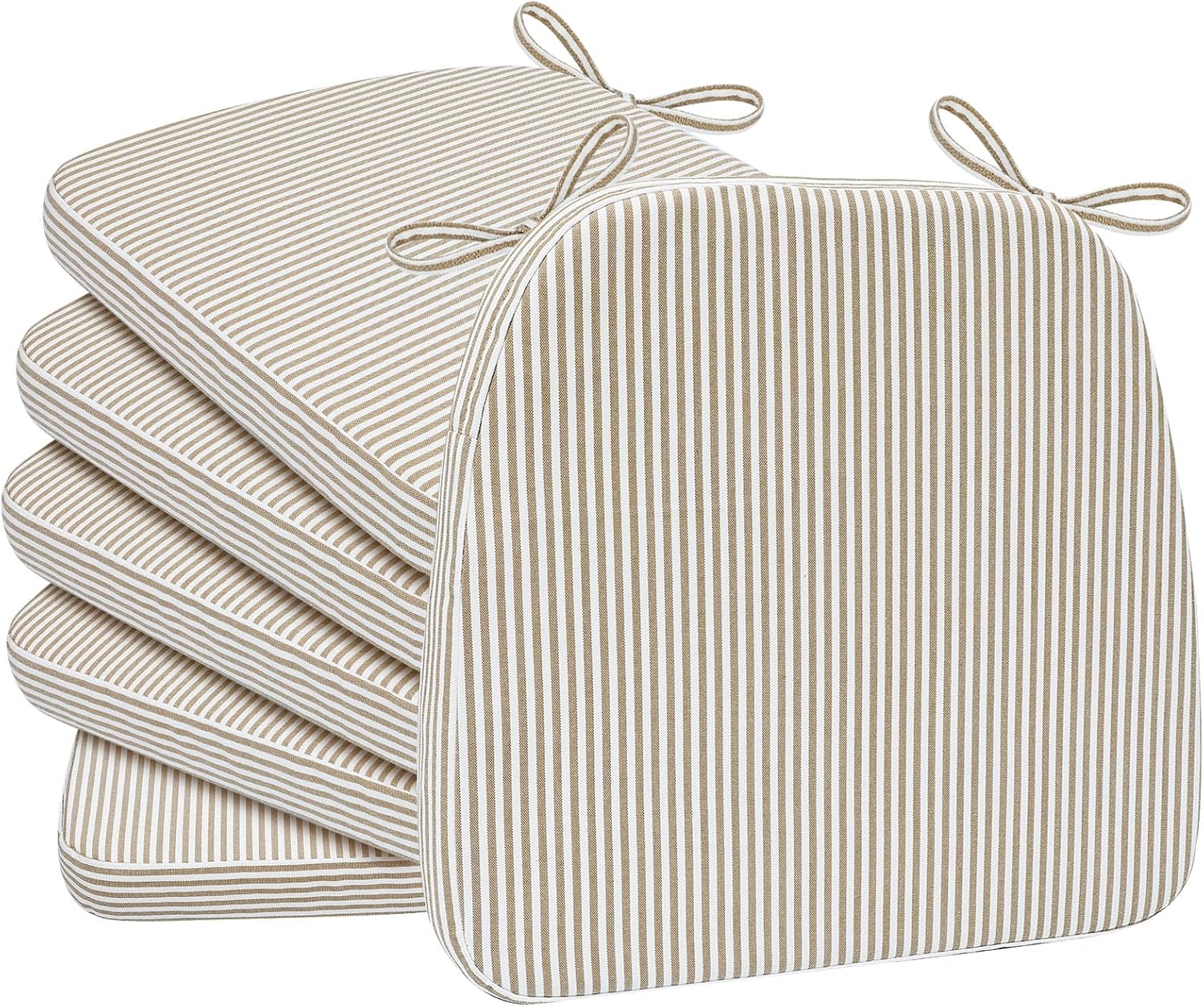 AAAAAcessories Chair Cushions for Dining Chairs, 17 x 16 x 2 in, Set of 6