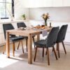 Dining Chairs Set of 4, Upholstered Kitchen Chairs, Grey