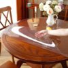 52" Round Clear Table Protector, 2mm Thick Plastic Table Cover