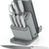 Professional German stainless steel knives from the Ninja 10-piece knife set with sharpener