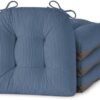 Kitchen Chair Cushions Set of 4, 18"X16.5", 3" Thick, Light Blue