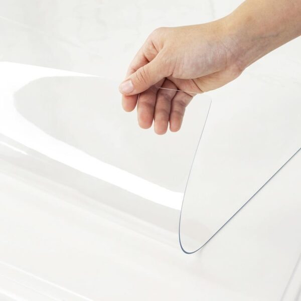 Warmstar Clear Table Cover Protector 44 x 78 Inch,1.5mm Thick Plastic Table Cover Rectangle,PVC Clear Table Protector,Desk Protector Mat for Kitchen, Dresser, Writing Desk，Dining Room Table