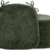 Chair Cushions for Dining Chairs, Washable Chair Pads, Green, 4 Pack