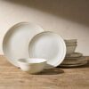 12pc Ceramic Dinnerware Set, Reactive Glaze Plates & Bowls