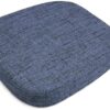 SINOSSO Thickened 2.5" Dining Chair Cushion, Soft Blended High Density Support Foam Kitchen Seat Cushion with Ties, U-Shaped Non-Slip Indoor Chair Pad, 16.5" x 16", 1 PCS, Blue