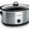 A lifestyle shot showing the Crock-Pot 8-quart slow cooker preparing a home-cooked family meal.