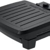Front view of the 5-serving George Foreman submersible electric grill in a modern black finish
