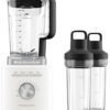 Close up of the KitchenAid power blender control knob showing precision variable speed settings.
