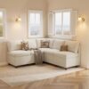 Front view of the 5-seat modular corner breakfast nook
