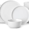 MALACASA 24-Piece Dinnerware Set for 8, White Porcelain Dishes