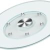 31" Large Lazy Susan for Dining Table Kitchen Glass Turntable with Aluminum Alloy Bearing, Smooth Swivel