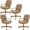 Douglas 4pc Swivel Tilt Kitchen Dining Chair - Taupe-Chestnut