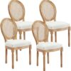 French Country Dining Chairs, Upholstered Dining Chairs Set of 4