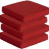 Goodgoods 20x20 Patio Chair Cushions Set of 4, 35D Foam, Chili