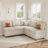 Breakfast Nook Bench with Storage, White, 5 Seat (1 Corner)