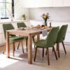 Dining Chairs Set of 4, Upholstered Kitchen Chairs, Green