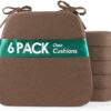 kingphenix Chair Cushions for Dining Chairs, Set of 6, 2.5 Inches Thick