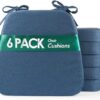 kingphenix Chair Cushions for Dining Chairs, Set of 6, 2.5 Inches Thick