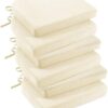 downluxe Indoor Chair Cushions for Dining Chairs, Foam Kitchen Chair Pads with Ties and Non-Slip Backing, 16" x 16" x 2", Beige, 6 Pack