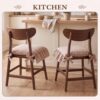 Irenare 6pcs Gingham Ruffle Chair Cushion Covers Farmhouse French Plaid