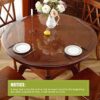 52" Round Clear Table Protector, 2mm Thick Plastic Table Cover