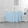 Fokitut 6 Pack Round Tablecloth, 132 Inch, Stain Resistant and Wrinkle Polyester Table Cloth, Fabric Table Cover for Kitchen Dining, Wedding, Party, Holiday Dinner-Blue Mist