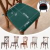 Kitchen Chair Cushions, Hunter Green, 17"x16", Set of 6