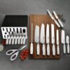 Stahl 19-Piece German Steel Kitchen Knife Block Set (White)