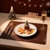 DOLOPL Placemats Set of 12, Reversible Dual-Color Faux Leather Place Mats