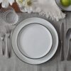 Famiware Saturn Dinnerware Sets, Ceramic Plates and Bowls for 4 with Trim
